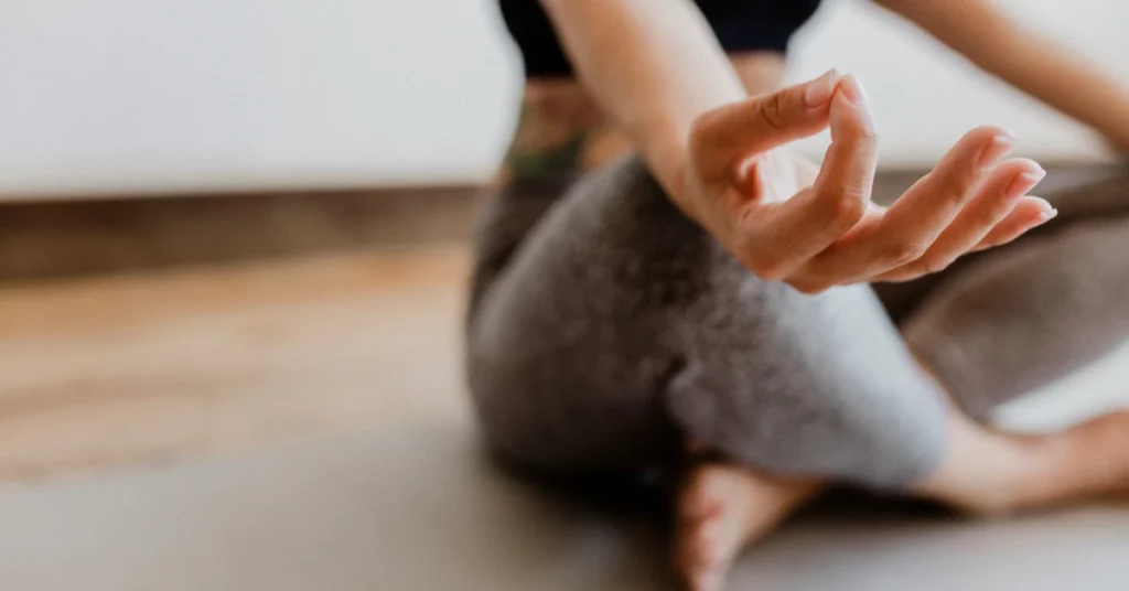 woman meditating